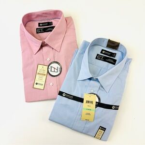 Haggar NEW dress shirt Mens one pink one blue Size 17 arms 32 33 office business